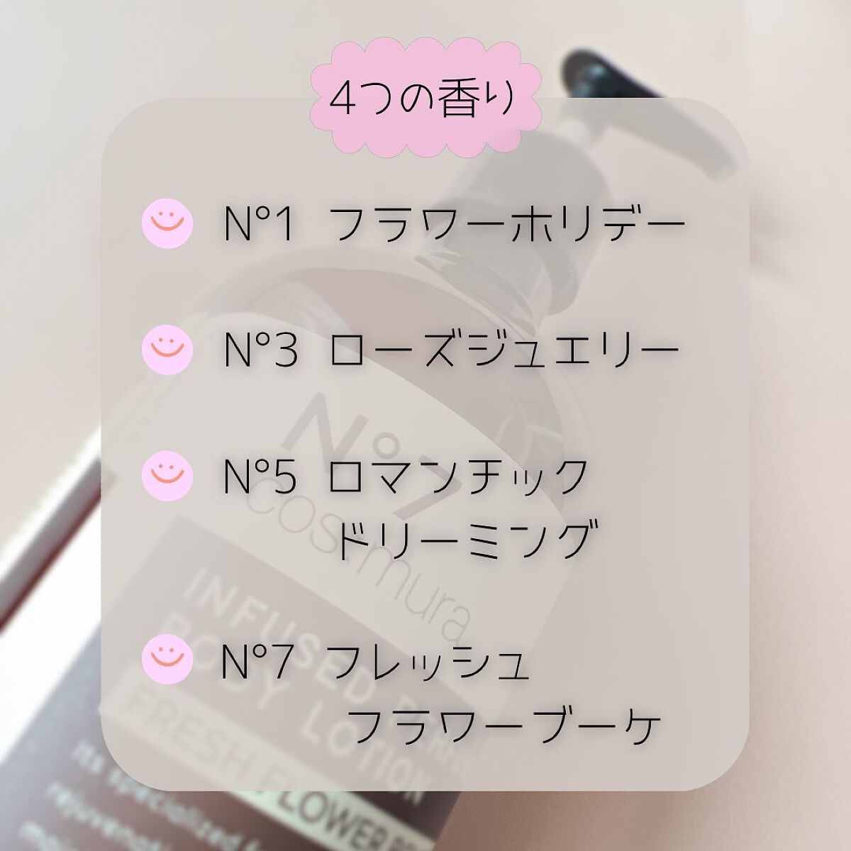 インフューズドパフュームボディローション/cos:mura/ボディローションを使ったクチコミ（2枚目）