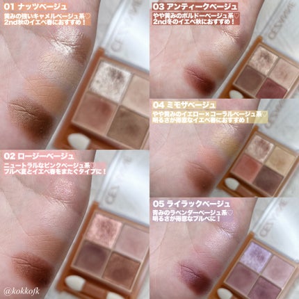 ベージュトーンアイシャドウ/CEZANNE/アイシャドウパレットを使ったクチコミ(3枚目)