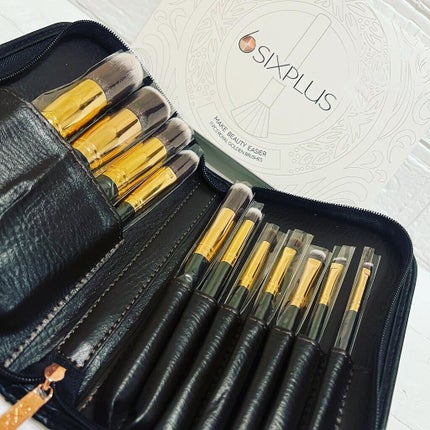 貴族のゴールド メイクブラシ11本セット 化粧ポーチ付き/SIXPLUS/メイクブラシを使ったクチコミ(3枚目)