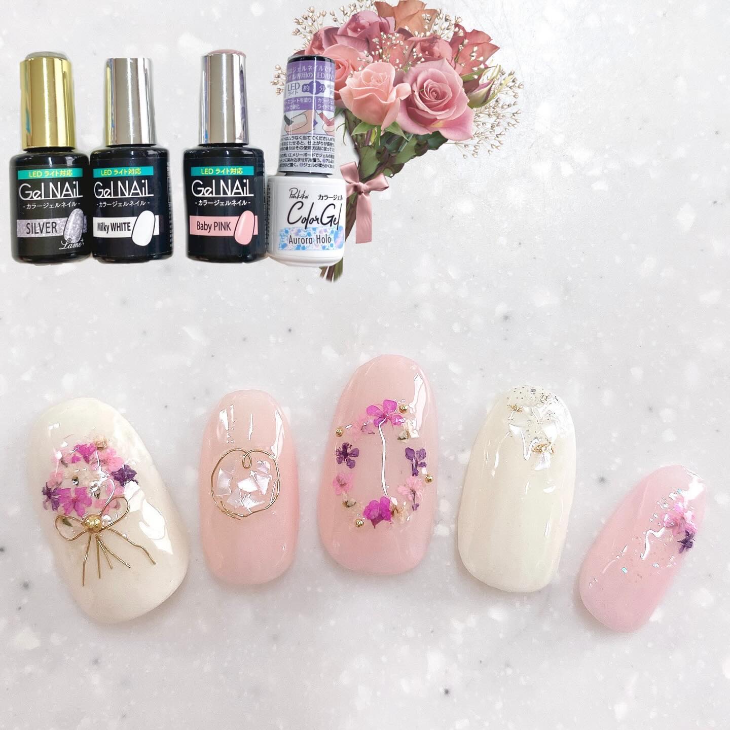 ジェルネイル（ライト対応）/セリア/ジェルネイルを使ったクチコミ（1枚目）