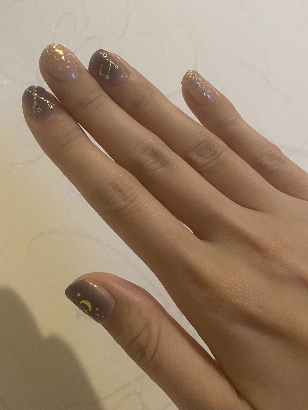 ネイルシール/Qoo10/ネイルシールを使ったクチコミ（2枚目）