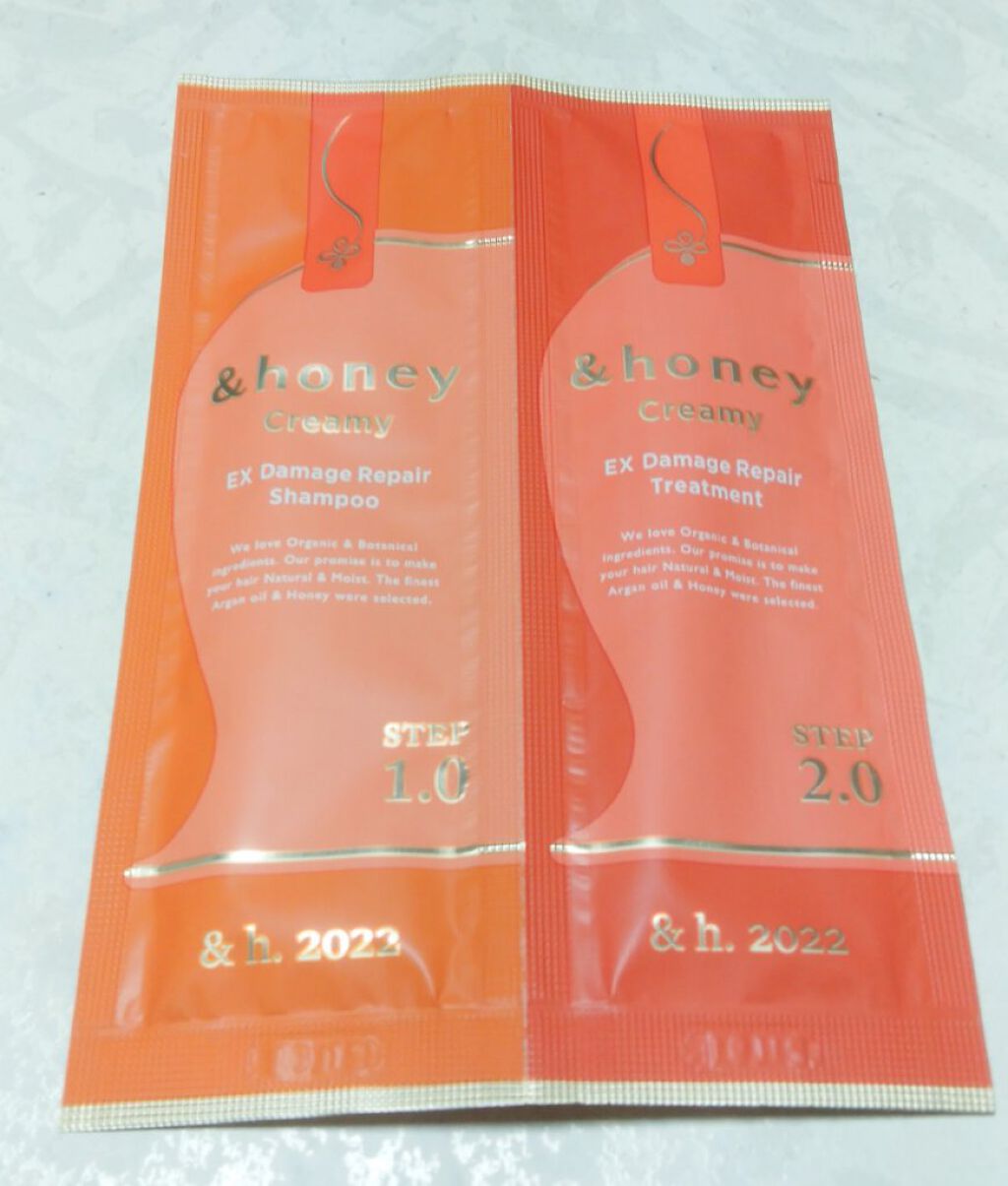 Creamy EXダメージリペアシャンプー1.0/ヘアトリートメント2.0/&honey/市販シャンプーを使ったクチコミ(1枚目)