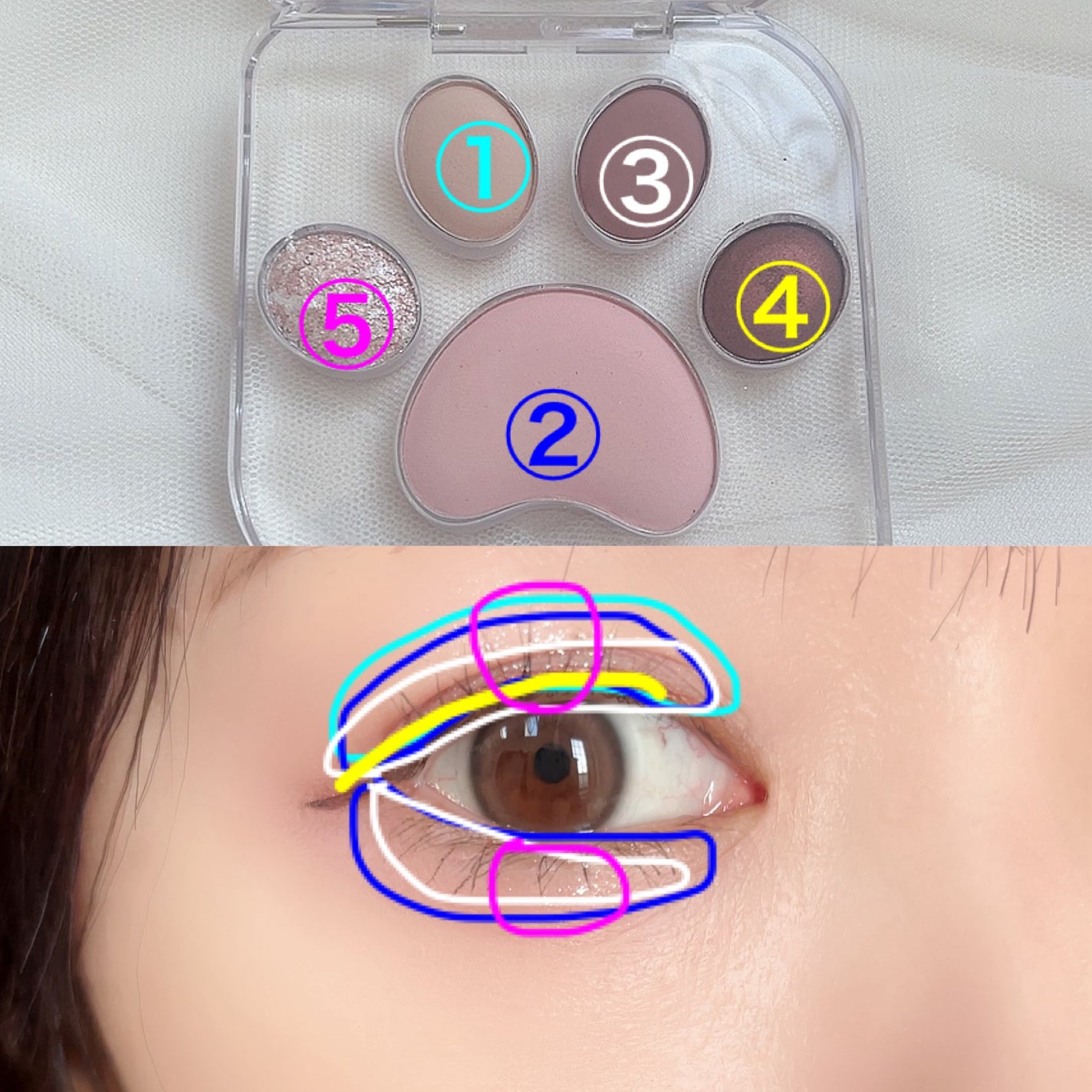 ミャオパウズアイシャドウパレット/MilleFée/アイシャドウパレットを使ったクチコミ(5枚目)