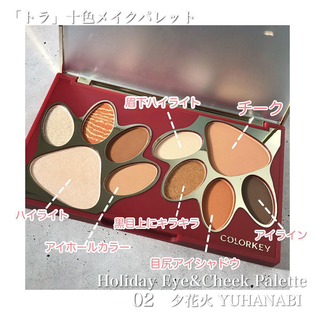 トラ十色アイシャドウパレット/COLORKEY/アイシャドウパレットを使ったクチコミ(4枚目)