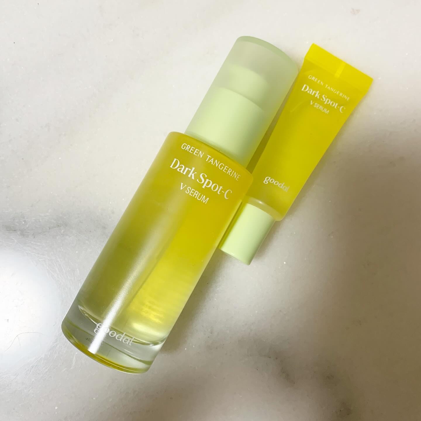 グリーンタンジェリン ビタC ダークスポットケアセラム/goodal/美容液を使ったクチコミ（2枚目）