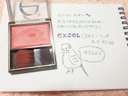 スキニーリッチチーク/excel/パウダーチークを使ったクチコミ(2枚目)