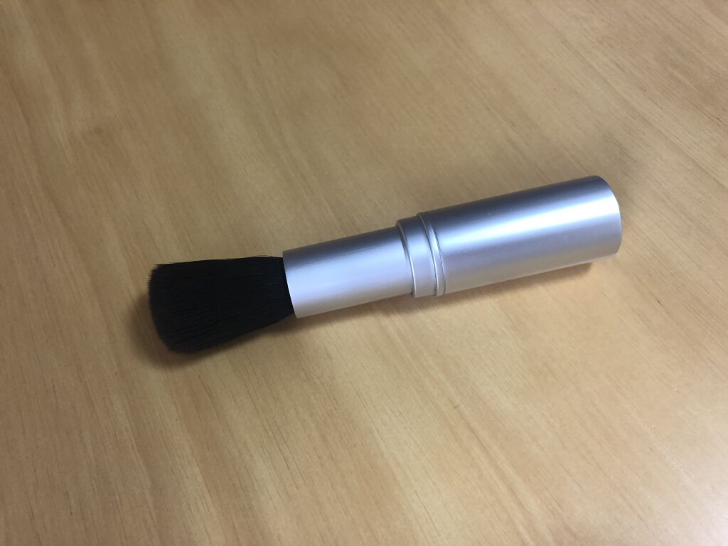 携帯用チークブラシ/無印良品/メイクブラシを使ったクチコミ（3枚目）