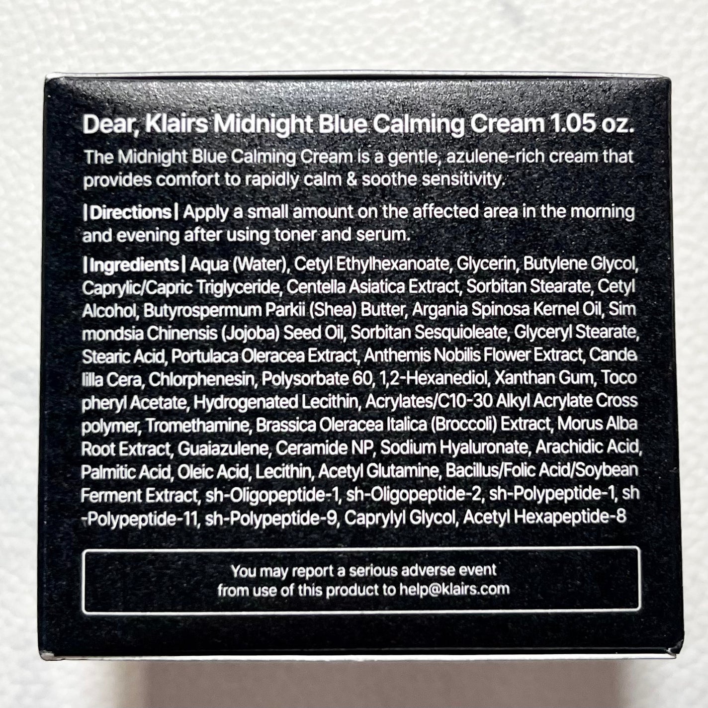 ミッドナイトブルーカーミングクリーム/Klairs/フェイスクリームを使ったクチコミ(3枚目)