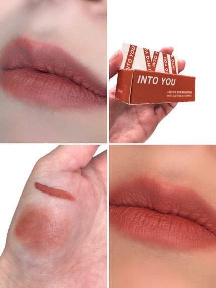 スーパーマットリップ&チークマッド/INTO U/口紅を使ったクチコミ(3枚目)