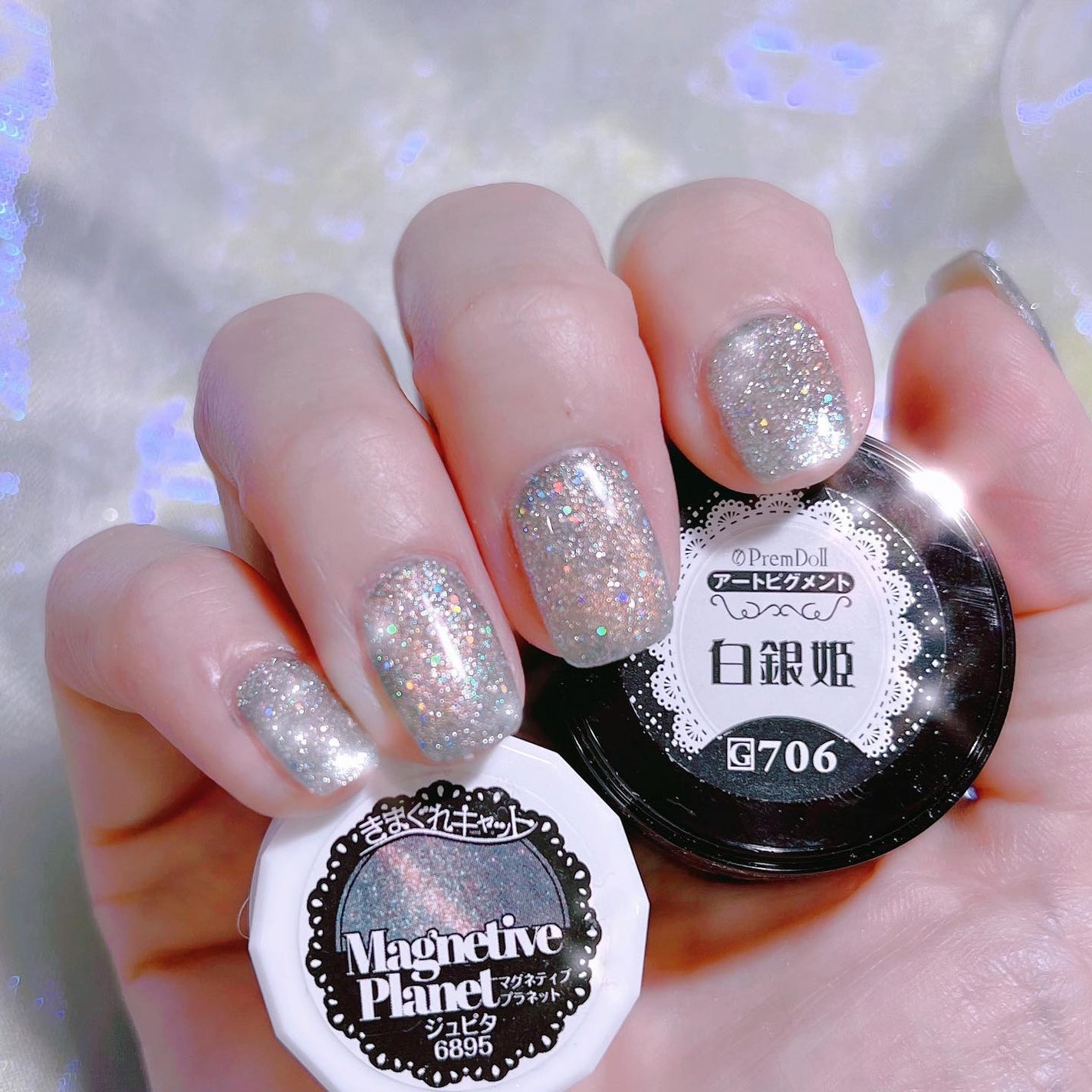 なかやまちえこ on LIPS 「グリッターみたいなマグネットみたいな⠀かわいすぎるマイネイル💅..」(6枚目)