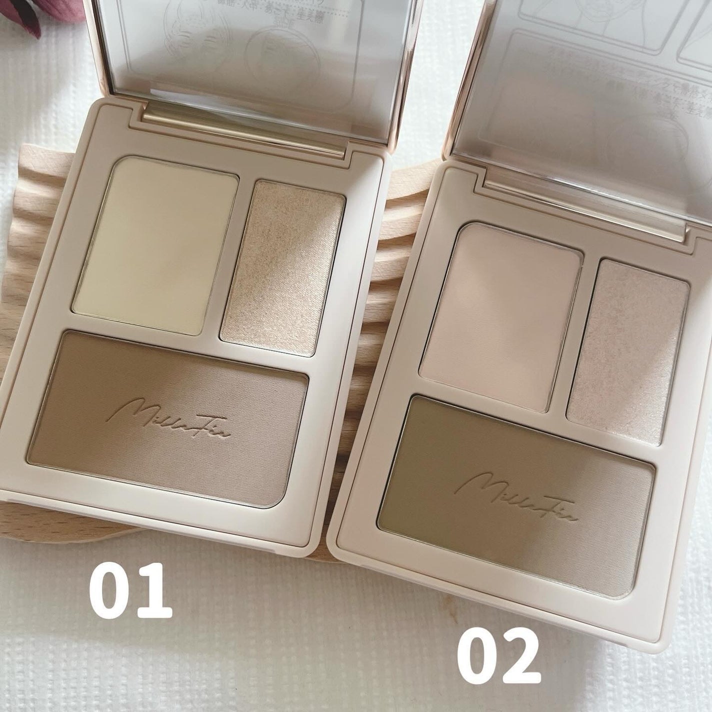 チート顔コントゥアパレット/MilleFée/パウダーハイライトを使ったクチコミ(4枚目)