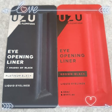 UZU 
EYE OPENING LINER
プラチナムブラック
ブラウンブラック

シークレットボックスに入ってたライナー2色開封
プラチナムブラックが想像とかなり違ってた
