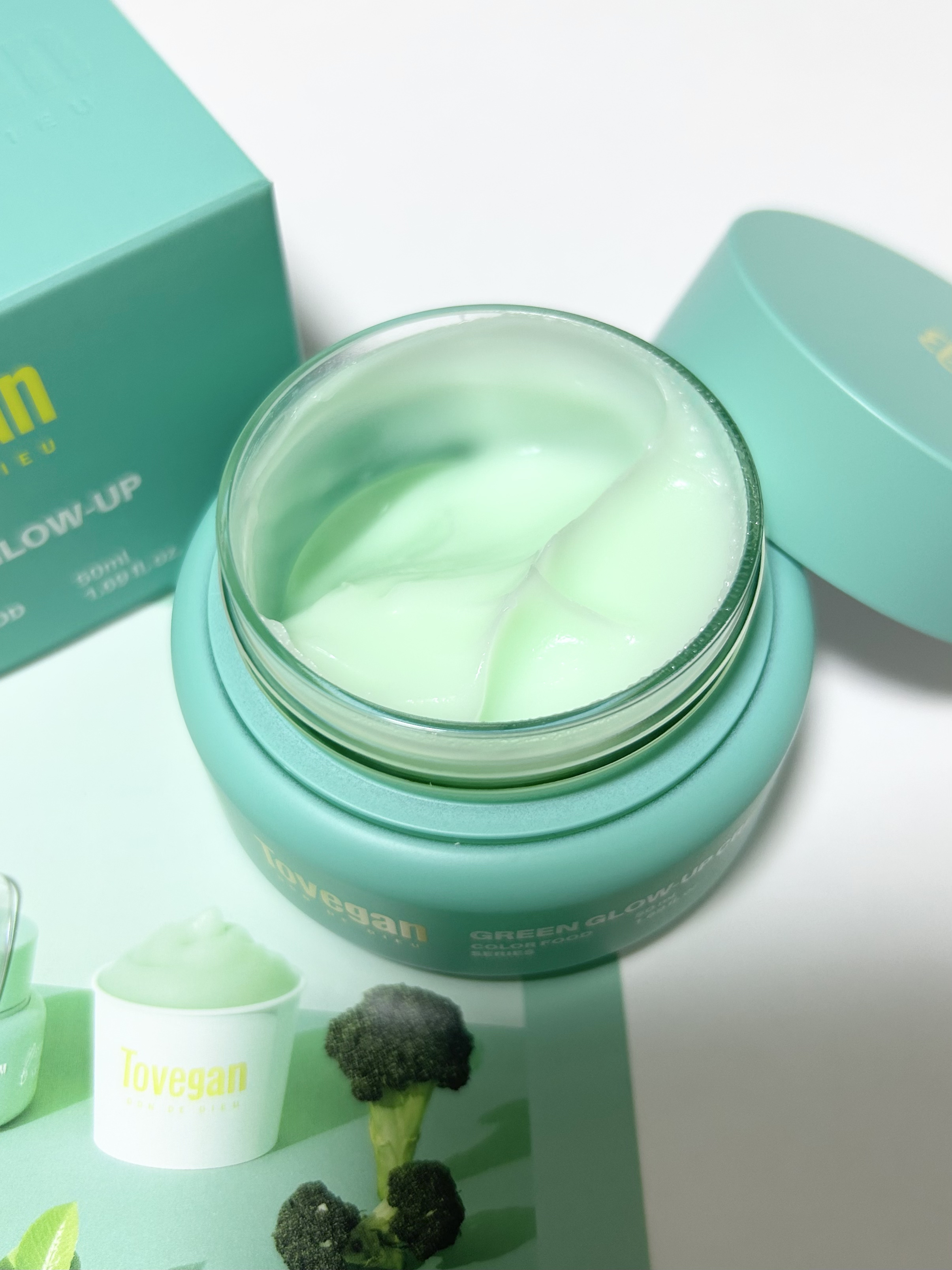 カラーフードシリーズグリーングロウアップクリーム/Tovegan/フェイスクリームを使ったクチコミ（3枚目）