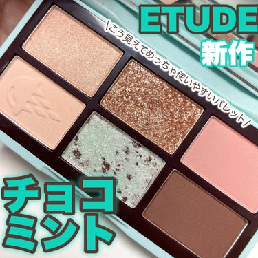 ETUDE チョコミント スペシャルキットのクチコミ「ETUDEの新作が可愛すぎる！

プレイカラーアイズ　
ミントチョコキット

チョコミントアイ.....」（1枚目）