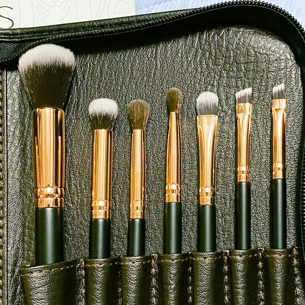 貴族のゴールド メイクブラシ11本セット 化粧ポーチ付き/SIXPLUS/メイクブラシを使ったクチコミ(5枚目)