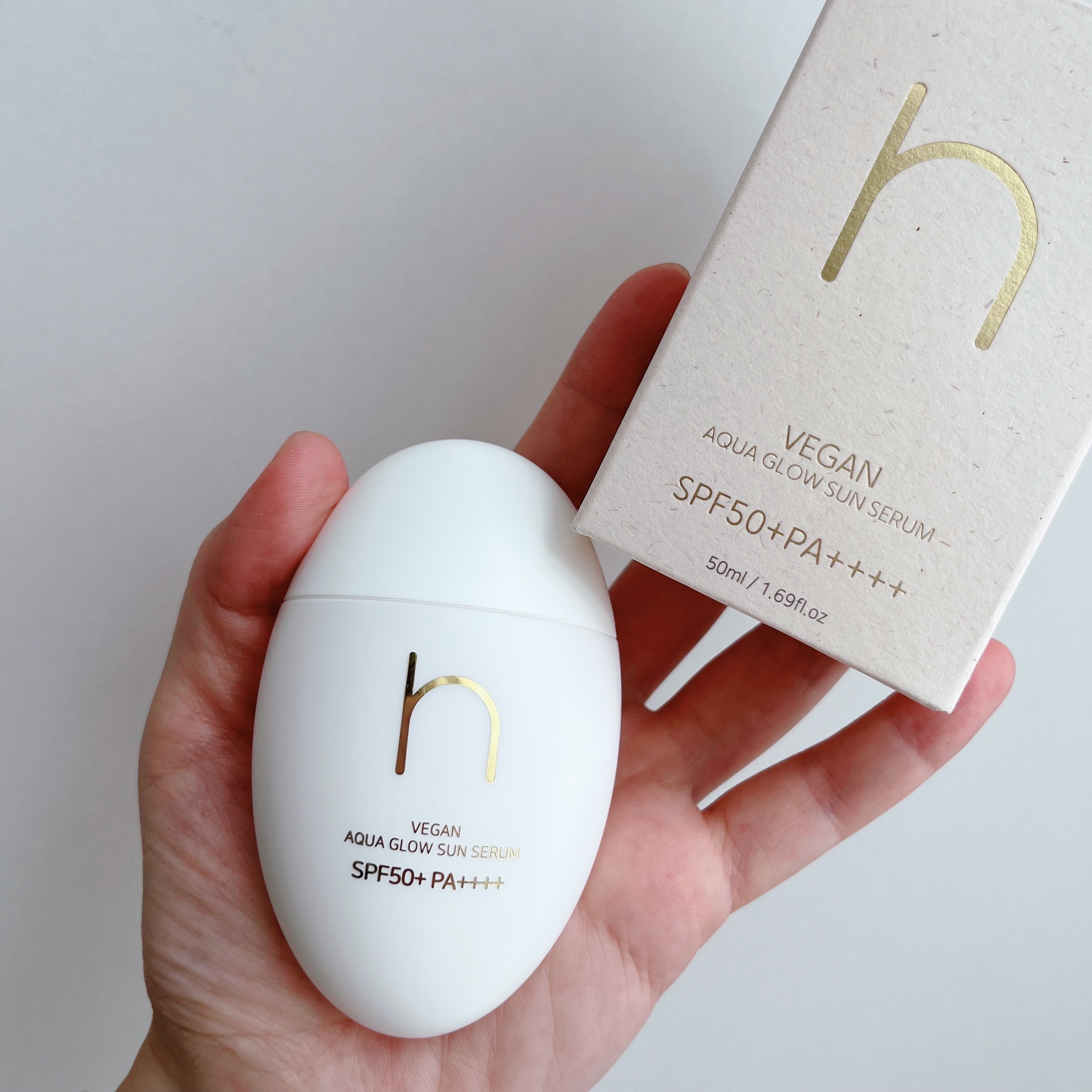 ヴィーガンアクアグロウサンセラム/HAMEL/日焼け止めローションを使ったクチコミ（1枚目）