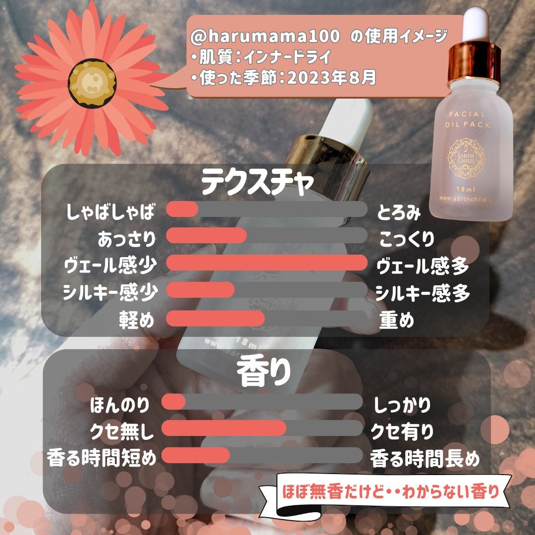 フェイシャル オイル パック/EARTHCHILD/フェイスオイルを使ったクチコミ(2枚目)