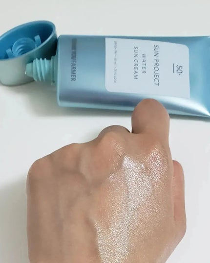 サンプロジェクト ウォーターサンクリーム SPF50+ PA+++/THANK YOU FARMER/日焼け止めクリームを使ったクチコミ(7枚目)