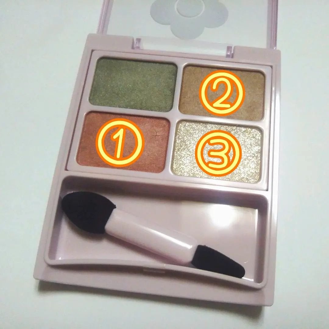 CMBバームアイシャドウ/セリア/ジェル・クリームアイシャドウを使ったクチコミ(4枚目)