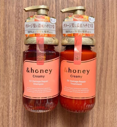 &honey Creamy EXダメージリペアシャンプー1.0/ヘアトリートメント2.0のクチコミ「いい匂いでサラサラになります🫣✨

今までの&honeyシリーズも全部よかったけど、このNew.....」（2枚目）