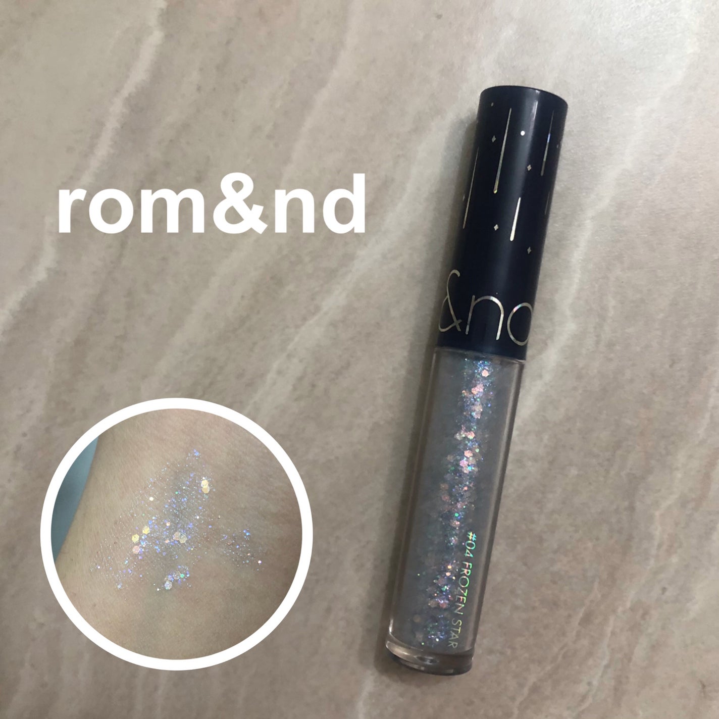 リキッド グリッター シャドウ/rom&nd/グリッターを使ったクチコミ(1枚目)