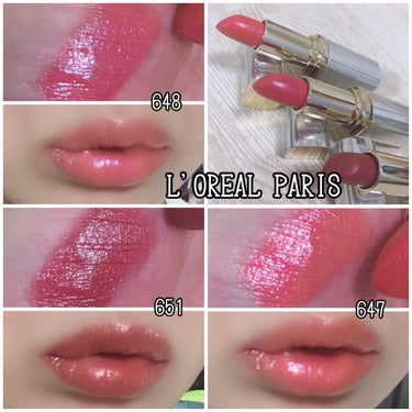 
L'OREAL PARIS

カラーリッシュ ルルージュ
ヌードナクレ コレクション


647  ミラージュ
648  イリデセントシャイン
651  ディバイナー





1ヵ月くらい前に651