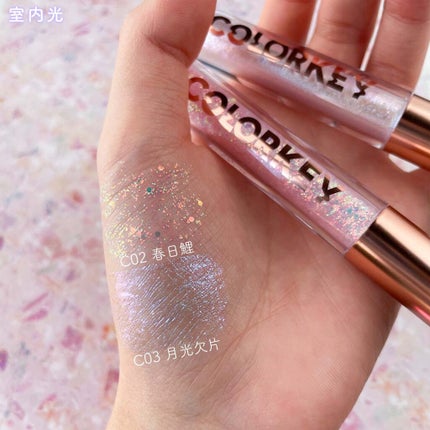 スパークリングギャラクシーリキッドアイシャドウ/COLORKEY/リキッドアイシャドウを使ったクチコミ(5枚目)