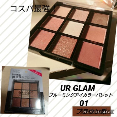 UR GLAM　BLOOMING EYE COLOR PALETTE/U R GLAM/パウダーアイシャドウを使ったクチコミ（1枚目）