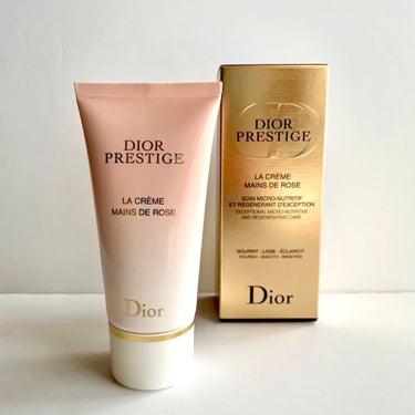 Dior プレステージ ラ クレーム マン ド ローズのクチコミ「＼ハンドだけでなくネイルもケアできる💗Diorの高級エイジングケアハンドクリーム✨／
ーーーー.....」（1枚目）