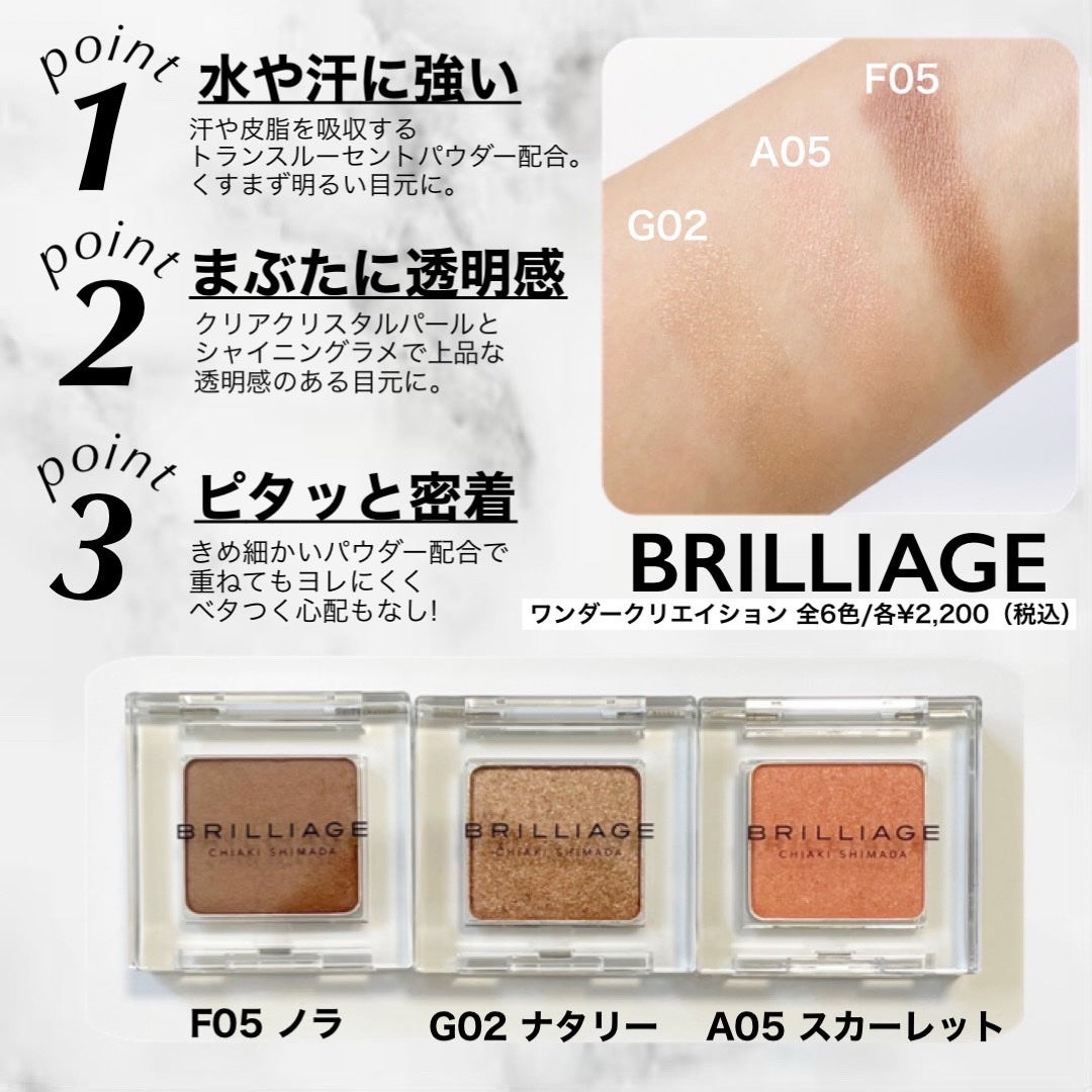 ワンダークリエイション /ブリリアージュ/単色アイシャドウを使ったクチコミ(2枚目)