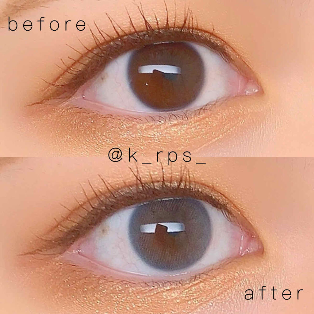 メローズ(Mellows) ミスティックグレー/OLOLA/カラーコンタクトレンズを使ったクチコミ（3枚目）