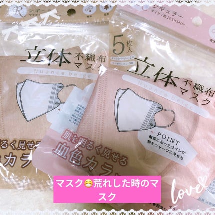 立体不織布マスク/DAISO/マスクを使ったクチコミ(1枚目)