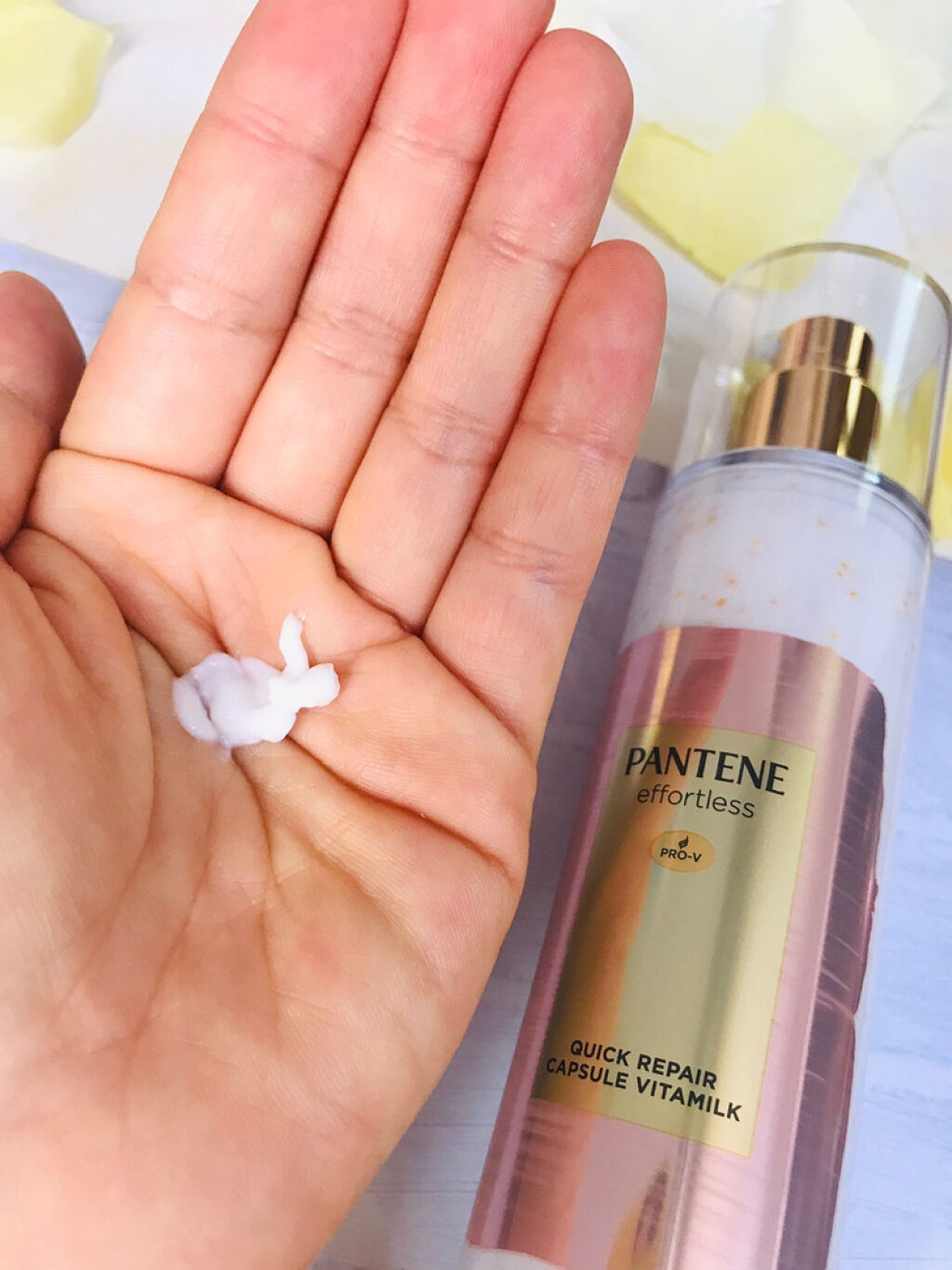 パンテーン エフォートレス クイック リペアー カプセル ヴィタミルク(洗い流さないトリートメント）/パンテーン/ヘアミルクを使ったクチコミ（1枚目）
