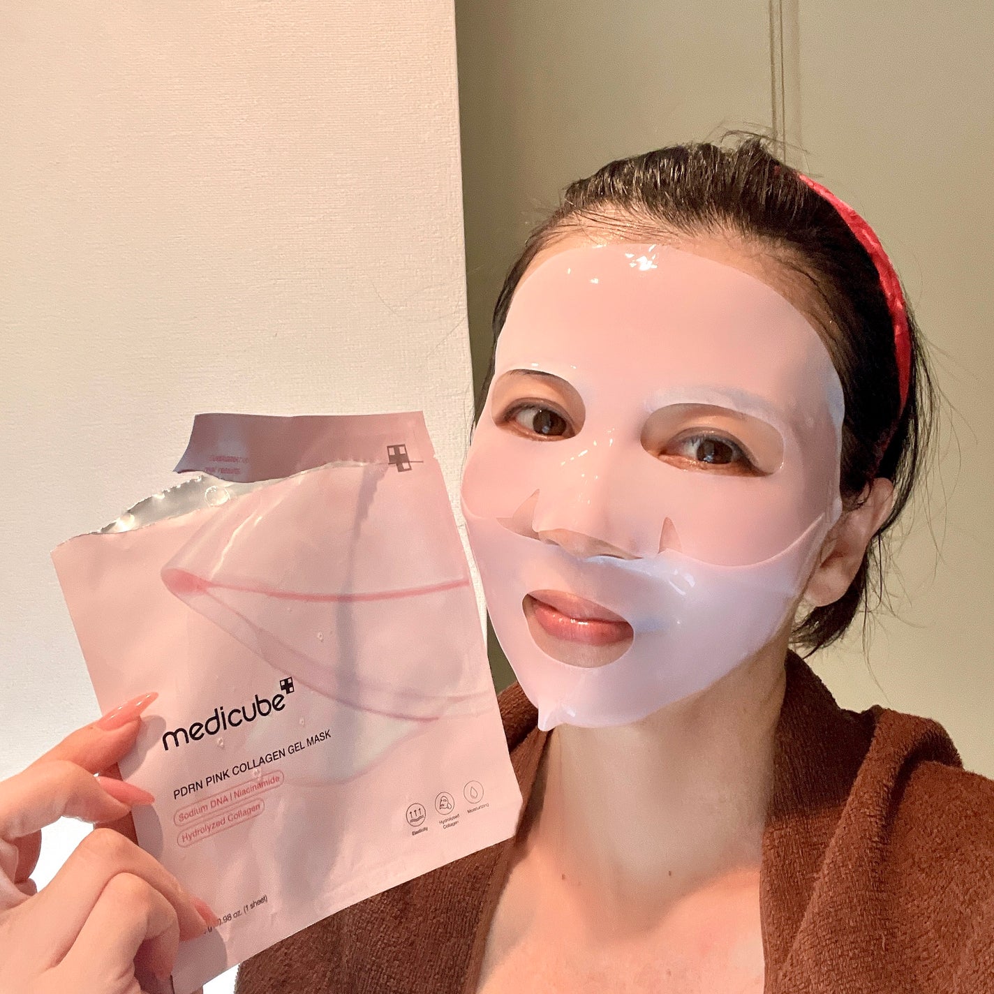 PDRNピンクコラーゲンゲルマスク/MEDICUBE/シートマスク・パックを使ったクチコミ(1枚目)