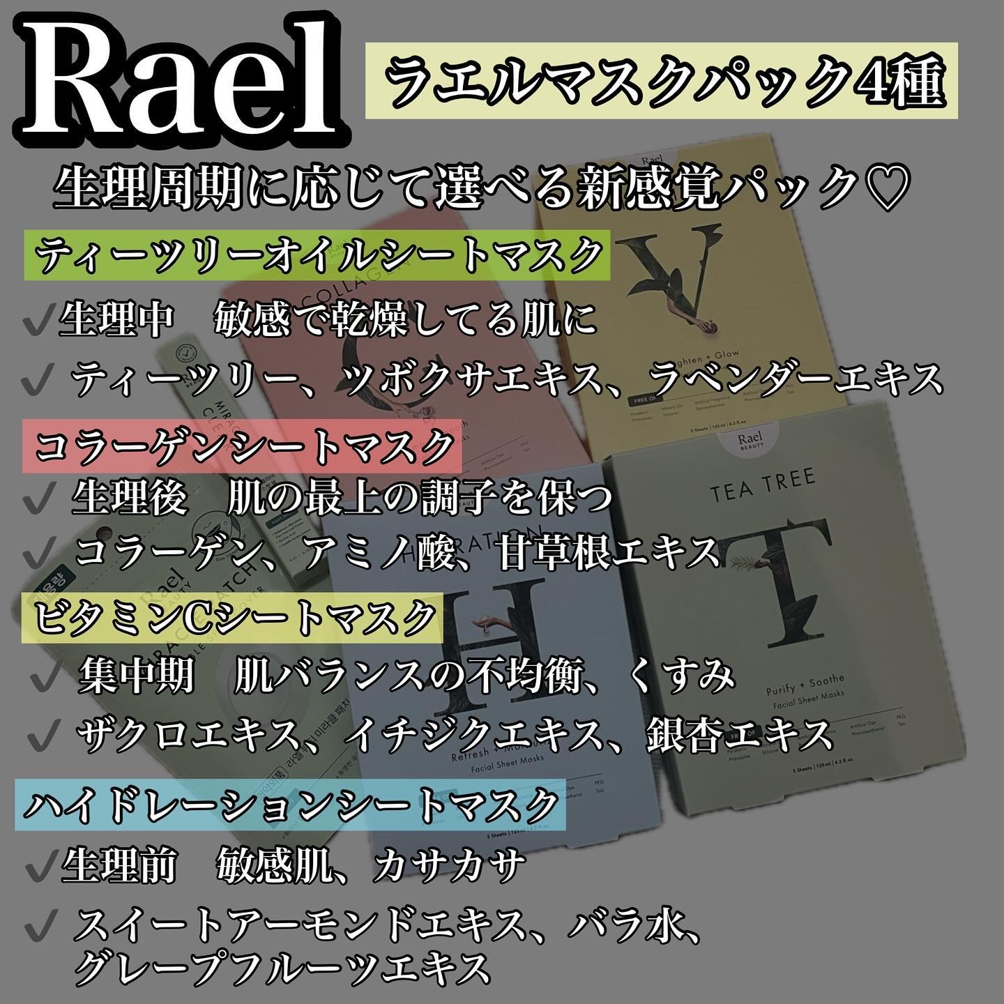  フェイスマスクスキンケア/Rael/シートマスク・パックを使ったクチコミ（2枚目）