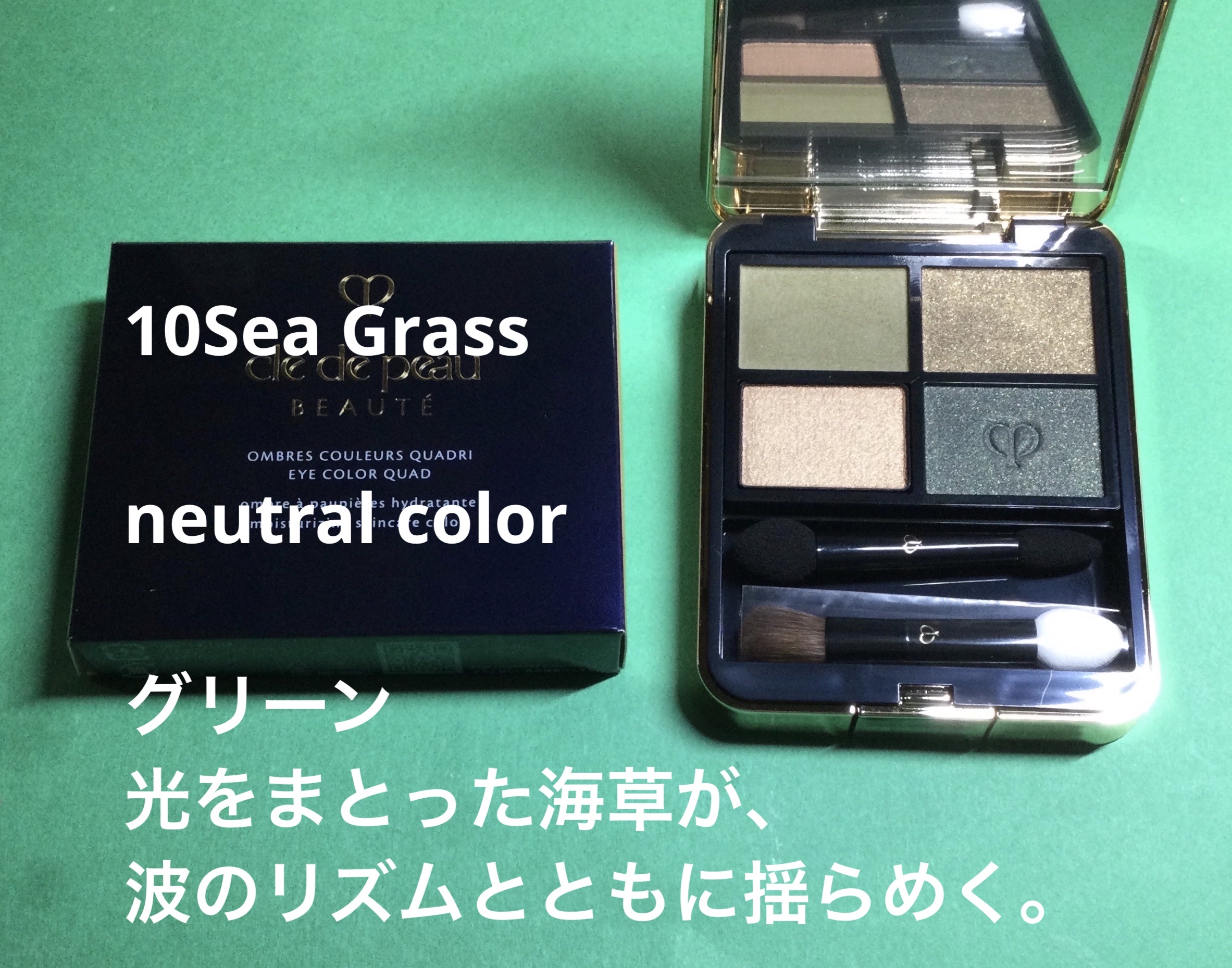 オンブルクルールクアドリ 10 Sea Grass（レフィル）/クレ・ド・ポー ボーテ/アイシャドウパレットを使ったクチコミ（2枚目）