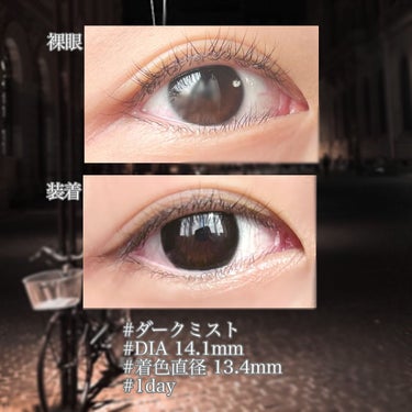 デコラティブアイズ ヴェール Dark Mist/Decorative Eyes/カラーコンタクトレンズを使ったクチコミ（2枚目）