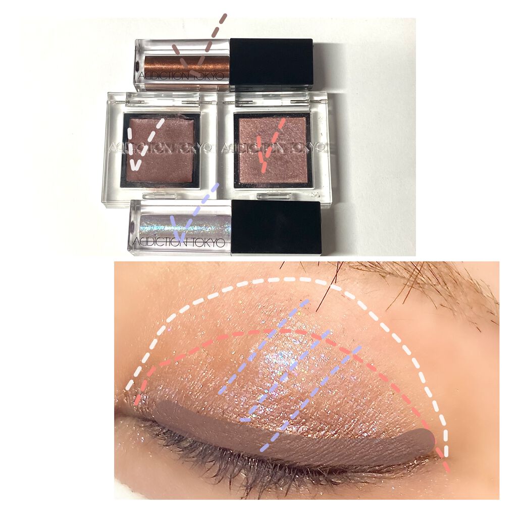 ザ リキッド アイシャドウ　ウルトラスパークル 006 Come Together/ADDICTION/リキッドアイシャドウを使ったクチコミ（2枚目）