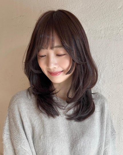 HARUNA on LIPS 「ワンカールで可愛いレイヤースタイルです😉毛先は季節感のある重た..」(6枚目)