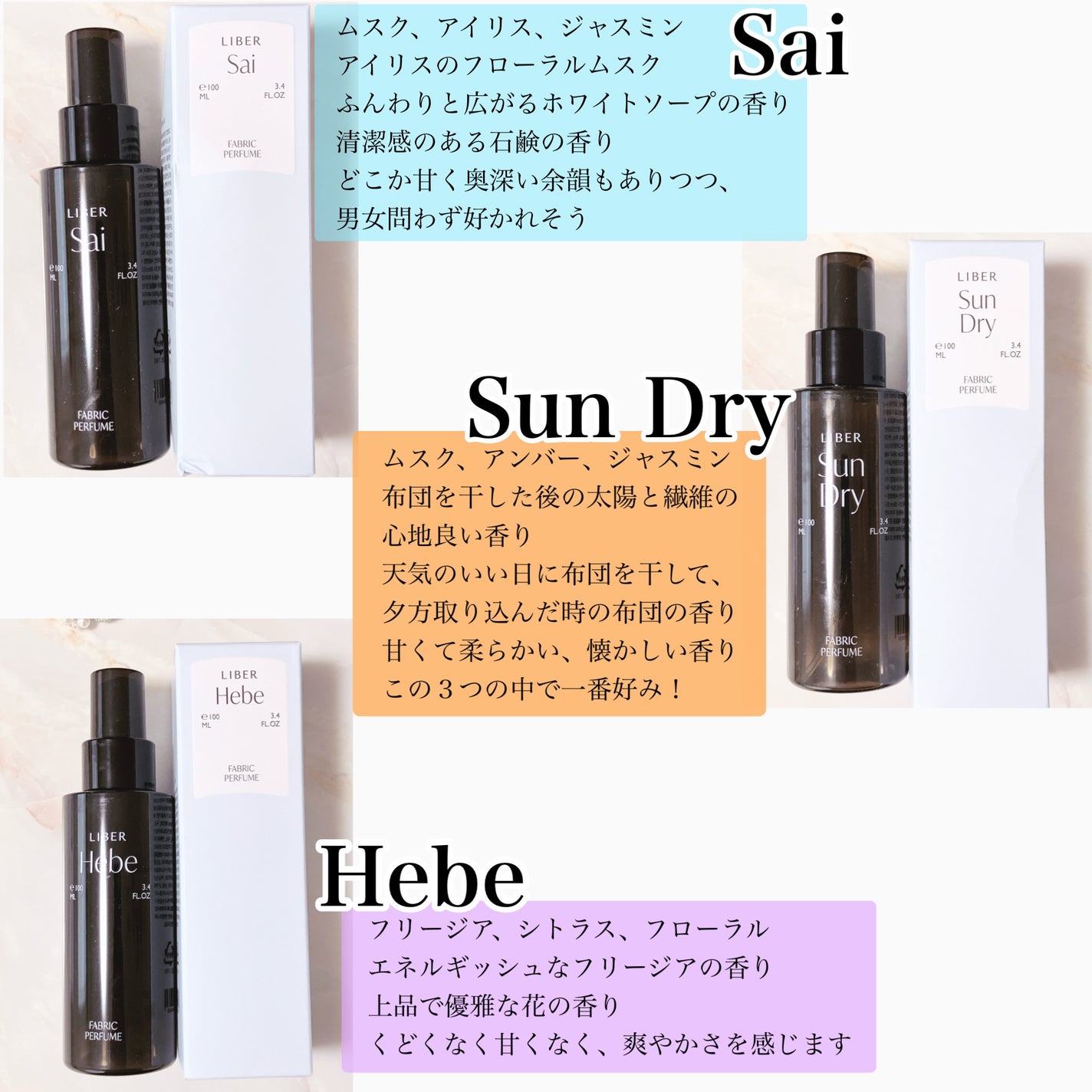 FABRIC PERFUME 1.Sai(best/soap)/LIBER/ファブリックミストを使ったクチコミ(2枚目)