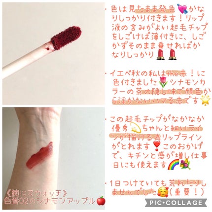 ジューシーリップティント/キャンメイク/口紅を使ったクチコミ(3枚目)