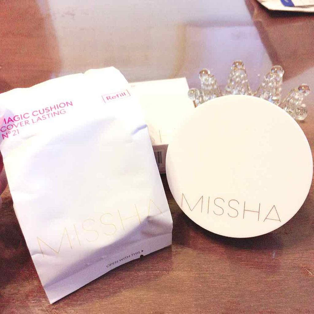 M クッション ファンデーション(モイスチャー)/MISSHA/クッションファンデーションを使ったクチコミ（1枚目）