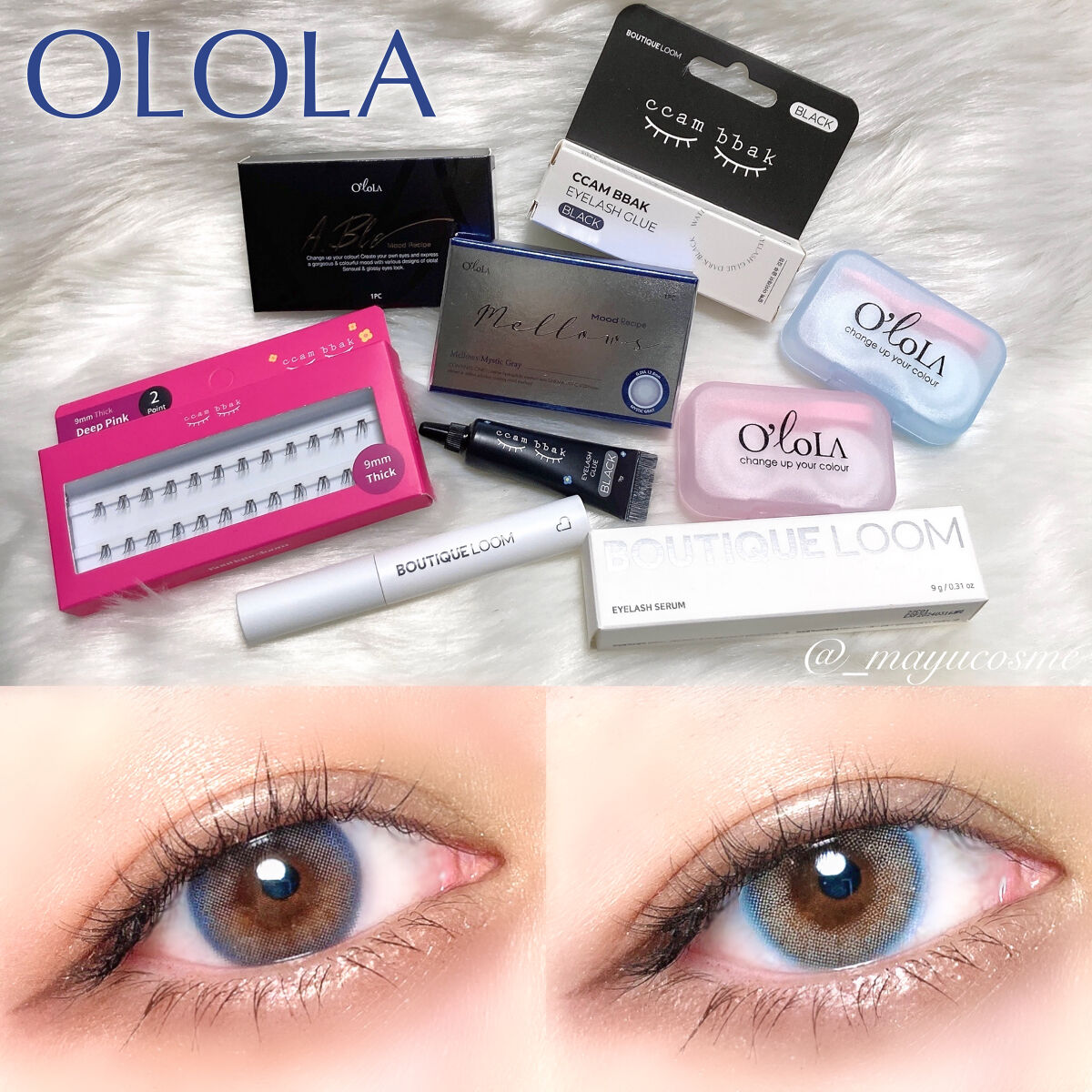 メローズ(Mellows) ミスティックグレー/OLOLA/カラーコンタクトレンズを使ったクチコミ（1枚目）