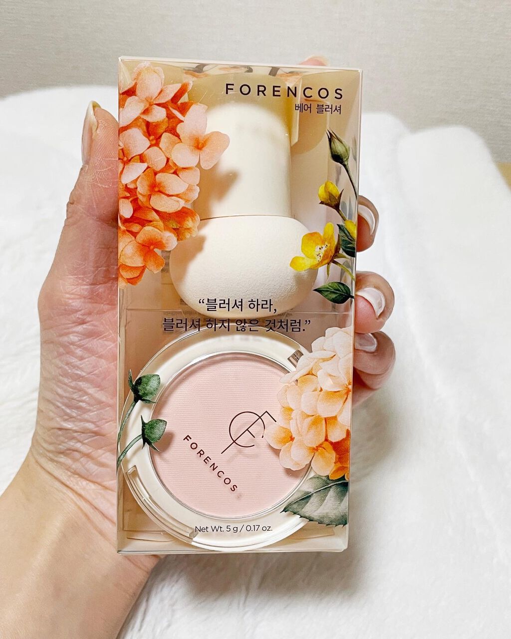 ベアブラッシャー パフ付き/フォレンコス/パウダーチークを使ったクチコミ（1枚目）