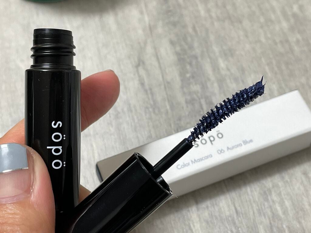 カラーマスカラ/sopo/マスカラを使ったクチコミ(2枚目)