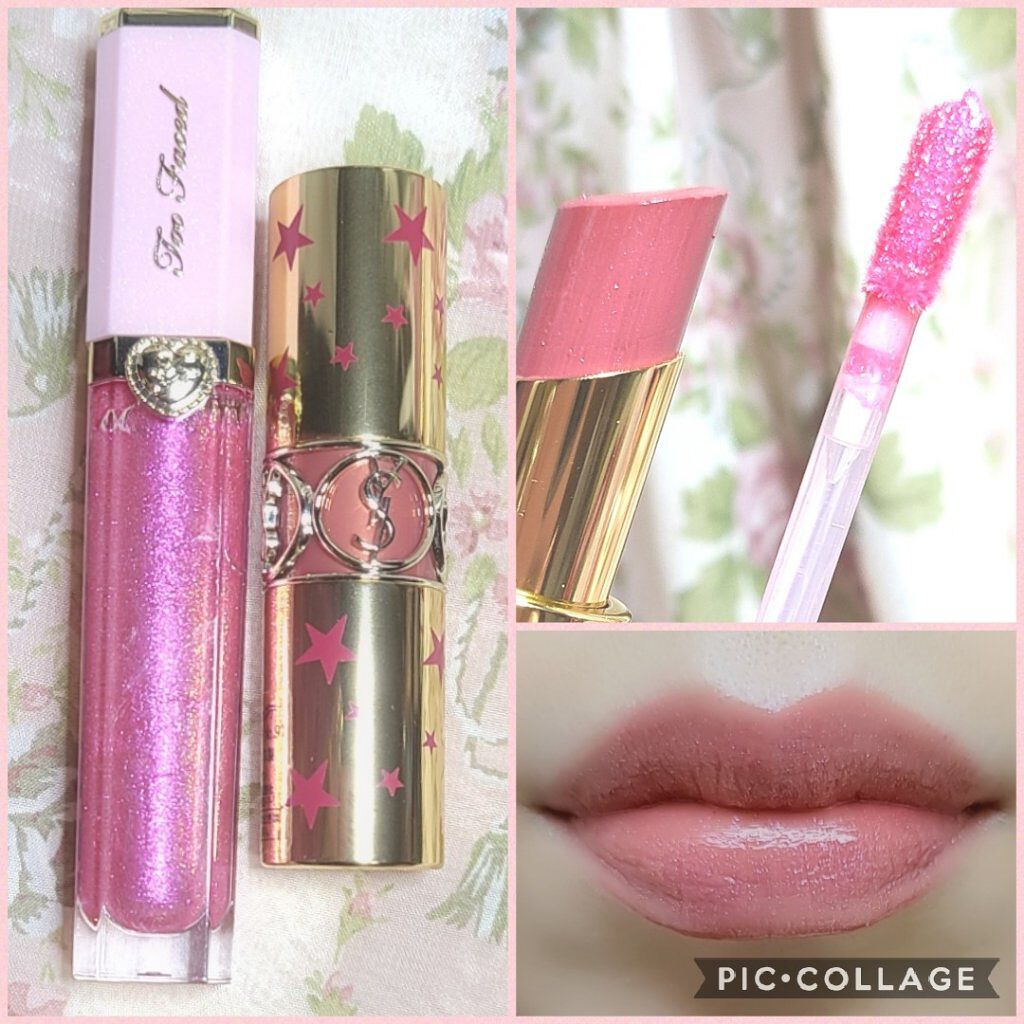 リッチ＆ダズリン ハイシャイン スパークリング リップグロス ハッスリン/Too Faced/リップグロスを使ったクチコミ（1枚目）