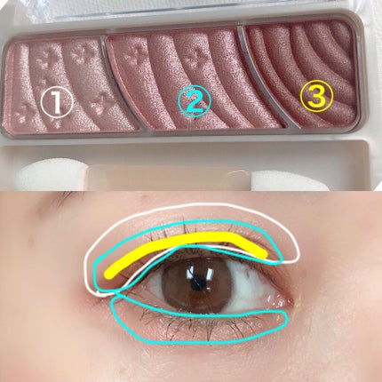 トーンアップアイシャドウ/CEZANNE/アイシャドウパレットを使ったクチコミ(3枚目)