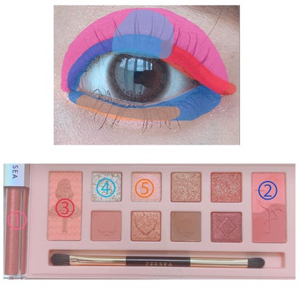 ダイヤモンドシリーズ 星空リキッドアイシャドウ/ZEESEA/リキッドアイシャドウを使ったクチコミ(4枚目)