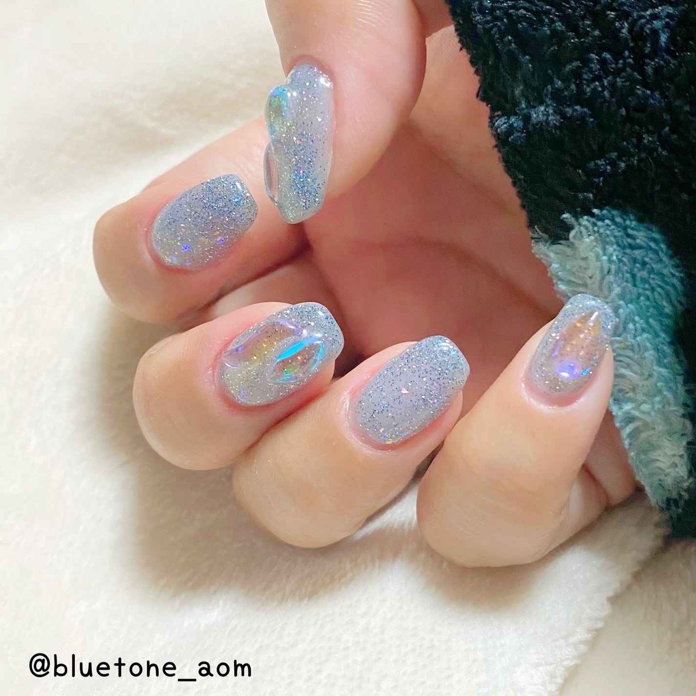 ⋆͛🦖⋆͛aomi on LIPS 「オリジナルフラッシュ前にマイネイルにやってたブルーのフラッシュ..」(1枚目)