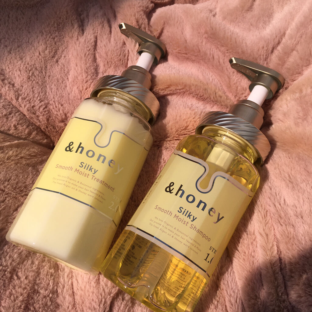シルキー　スムースモイスチャー　シャンプー　1.0/ヘアトリートメント　2.0/&honey/市販シャンプーを使ったクチコミ（2枚目）